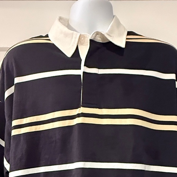 NWT H&M Oversized Vintage Vibes Short Sleeve Rugby Polo Shirt Size - Large - Picture 6 of 11